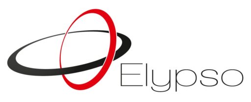 logo elypso noir et rouge vecto
